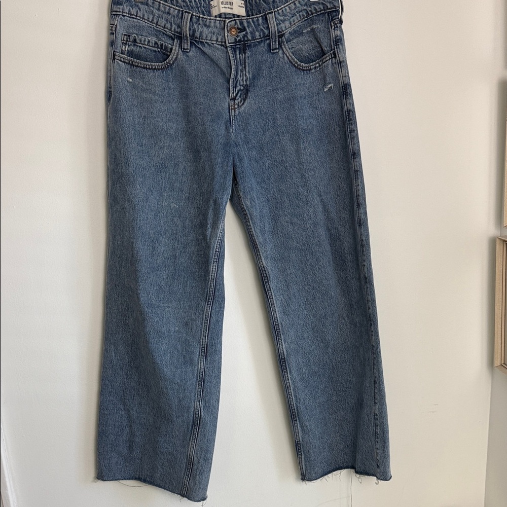 Hollister Low Rise Baggy Women's Wide Leg Jeans in Denim Blue